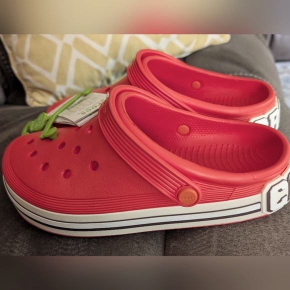 Crocs Off Court 209651-625 Clogs Unisex Tomato Logo Comfort Slip On Casual POW45 - Picture 4 of 7